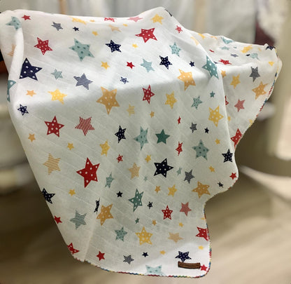 Müslin Bebek Battaniyesi ve Ağız Silme Mendili Seti